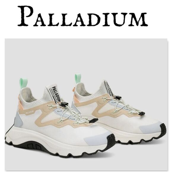 NIB Palladium Women's Thunder Lo's Sneaker - Star White/Sand - Picture 1 of 10